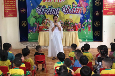 HOẠT ĐỘNG VUI HỘI TRĂNG RẰM CỦA TRƯỜNG MẦM NON MỸ TIẾN