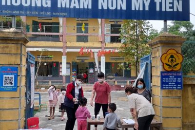 Một số hình ảnh trong ngày đầu đến trường của các Bé trường mầm non Mỹ Tiến