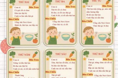 Thực đơn mẫu giáo tháng 3/2026