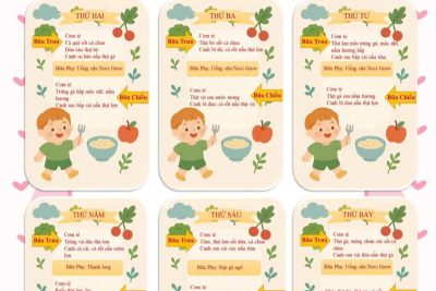 Thực đơn nhà trẻ tuần 1,3 và 2,4 tháng 2/2026
