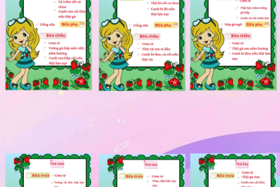 Thực đơn tháng 3 năm 2025